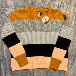 Love by Design Striped Sweater, M